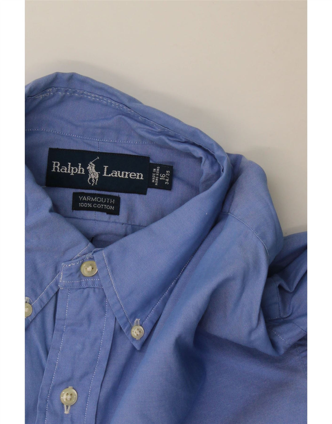 Ralph Lauren Herreskjorte str. 16 Large Blue Cotton