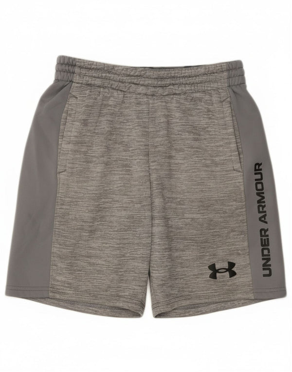 Under Armour drenge grafiske sportsshorts 9-10 år Medium grå flækkede
