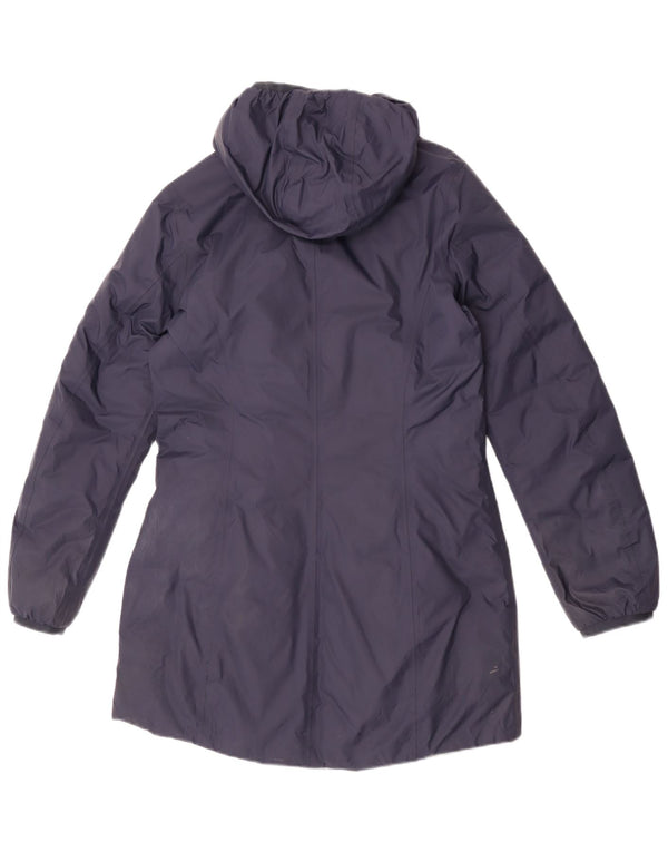 K-Way Womens Hætte Vendbar Windbreaker Coat UK 8 Small Navy Blue
