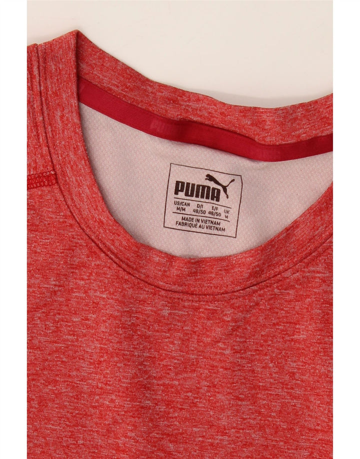 PUMA Mens T-Shirt Top Medium Red Polyester Vintage Puma and Second-Hand Puma from Messina Hembry 