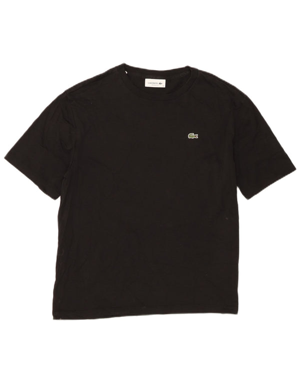 Lacoste Womens Relaxed Fit T-Shirt Top Size 38 Medium Black Cotton
