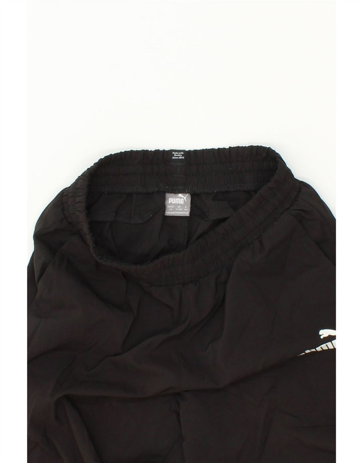 PUMA Boys Tracksuit Trousers Joggers 11-12 Years Black Vintage Puma and Second-Hand Puma from Messina Hembry 