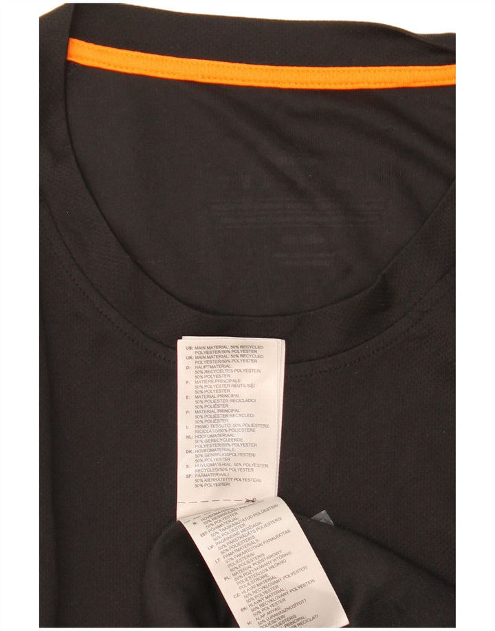 Adidas Grafisk T-shirt top mellem sort polyester til mænd