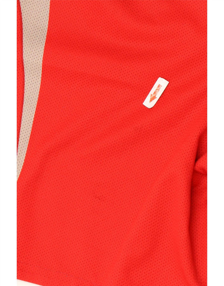 Champion Herre grafiske sportsshorts Large Rød Colourblock Polyester