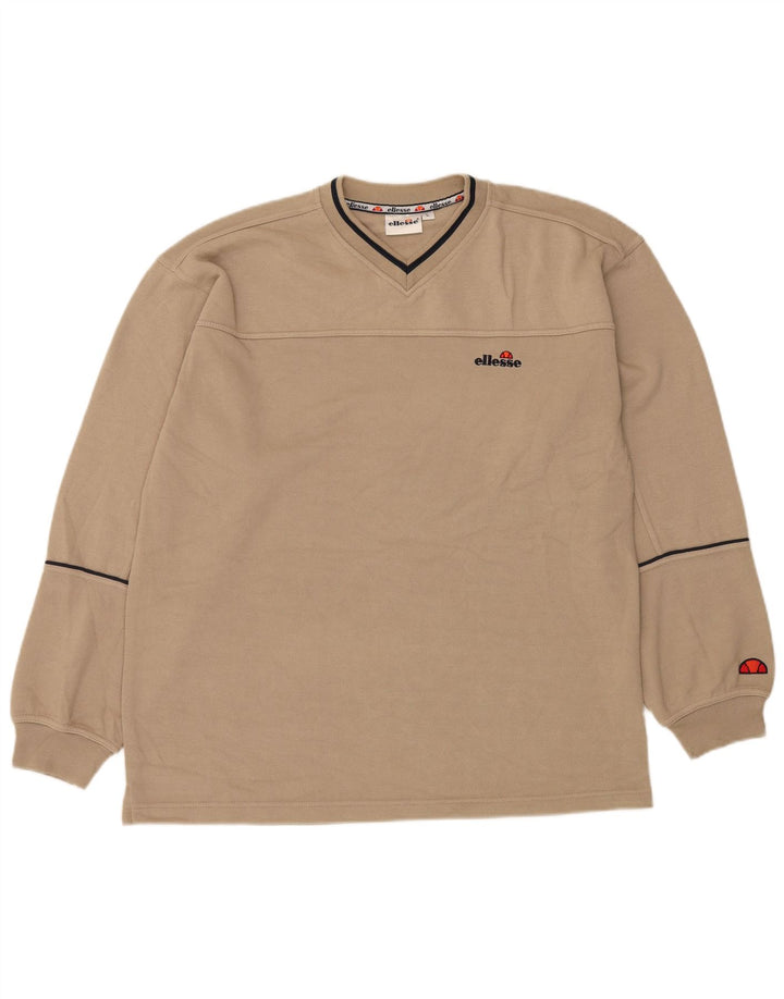 ELLESSE Sweatshirt til mænd Stor Beige Polyester