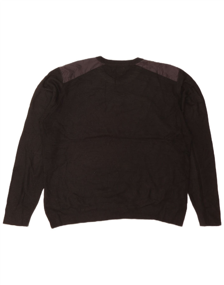 Zara Herre Crew Neck Jumper Sweater XL Sort Akryl