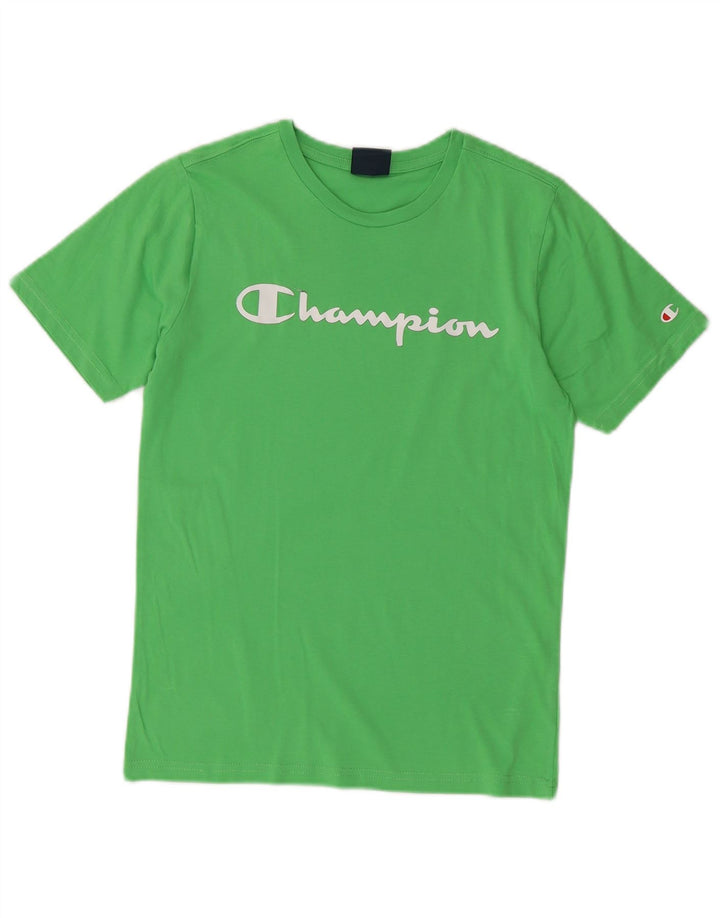 Champion Drenge Grafisk T-Shirt Top 11-12 År Stor Grøn