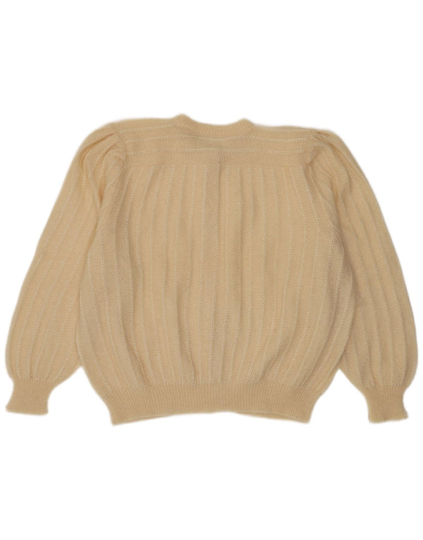 Vintage dame cardigan sweater UK 18 XL Beige