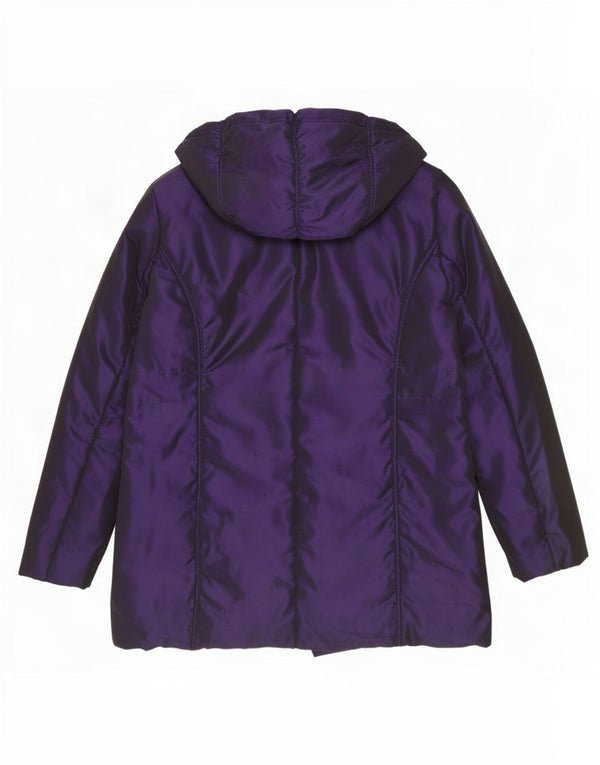 Paco Boutique Womens Oversized Padded Coat UK 16 Large Purple Polyester