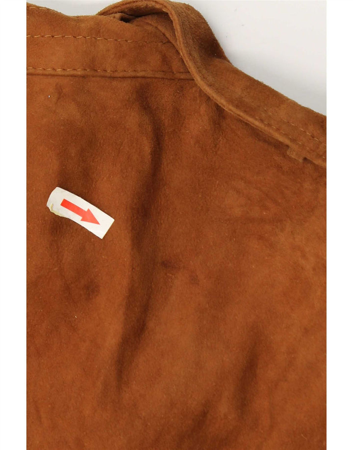 Vintage herre ruskind bomberjakke UK 40 Stort beige læder