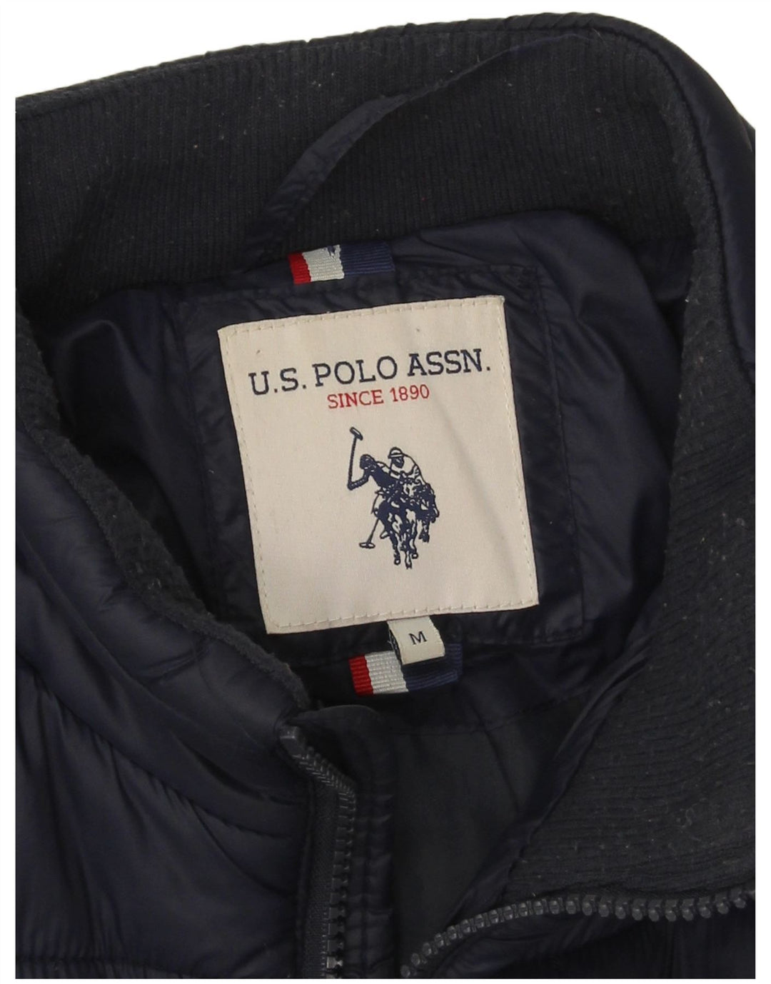 U.S. Polo Assn. Herre polstret jakke UK 38 Medium Navy Blue Nylon