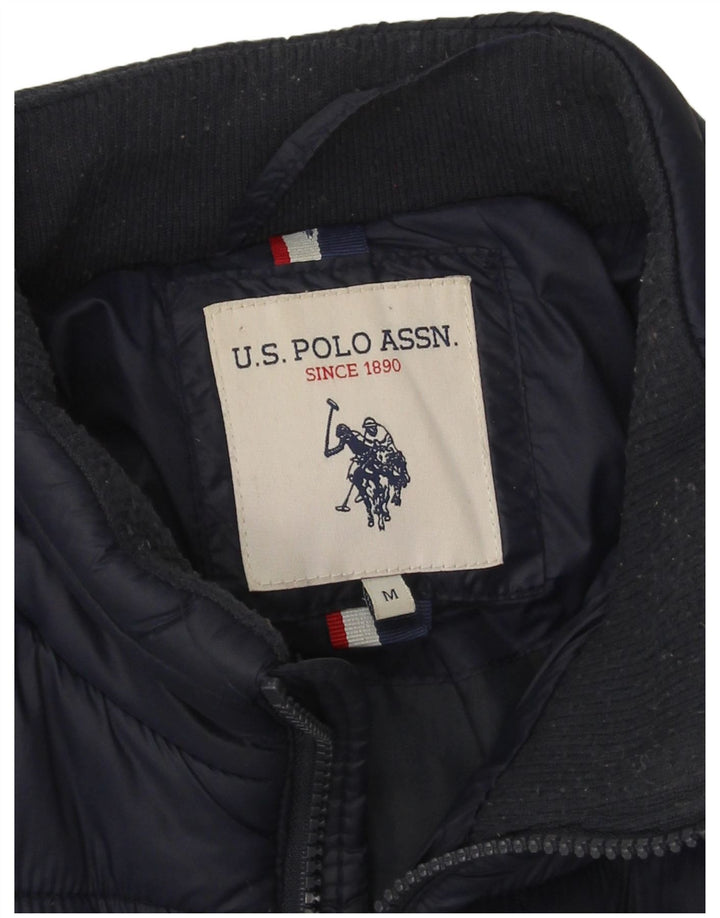 U.S. Polo Assn. Herre polstret jakke UK 38 Medium Navy Blue Nylon