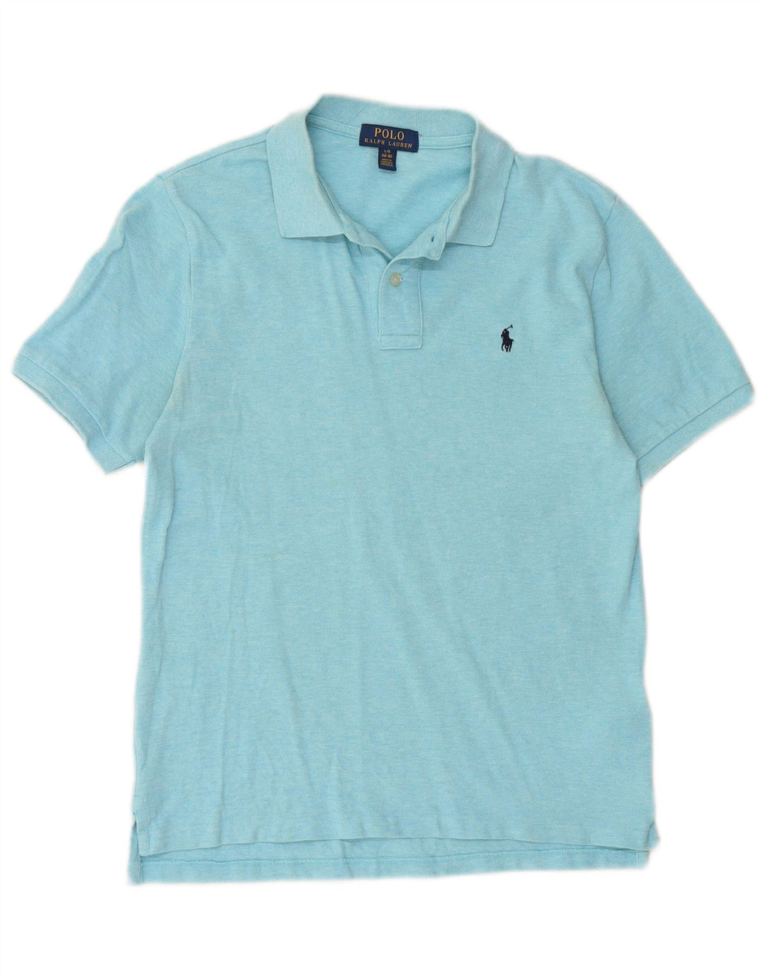 POLO RALPH LAUREN Drenge Polo Shirt 14-15 År Stor Blå Bomuld