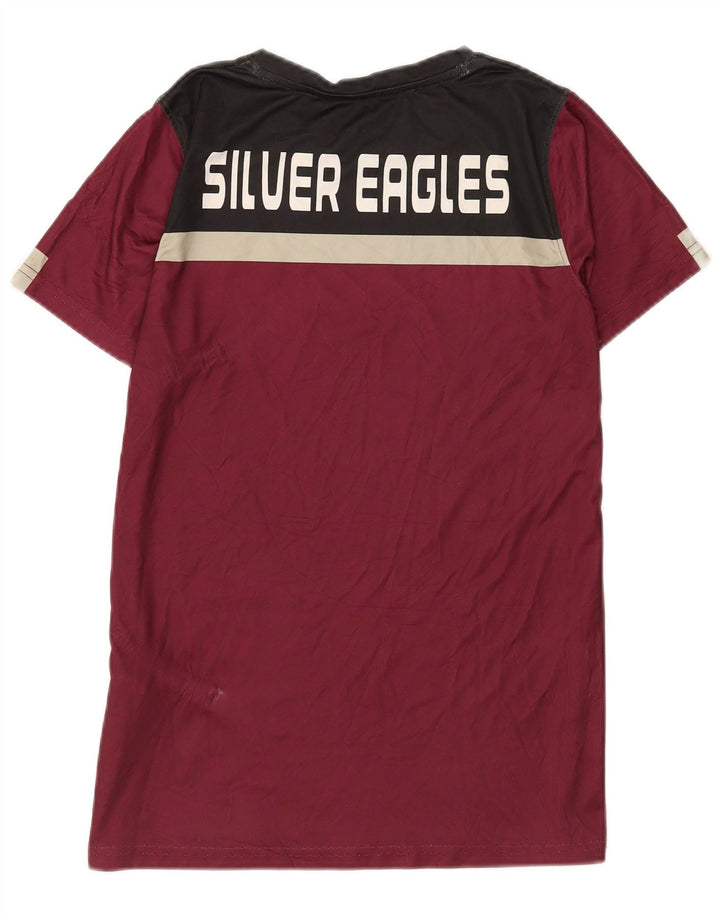 Under Armour Herre grafisk T-shirt Top Large Burgundy Colourblock Polyester