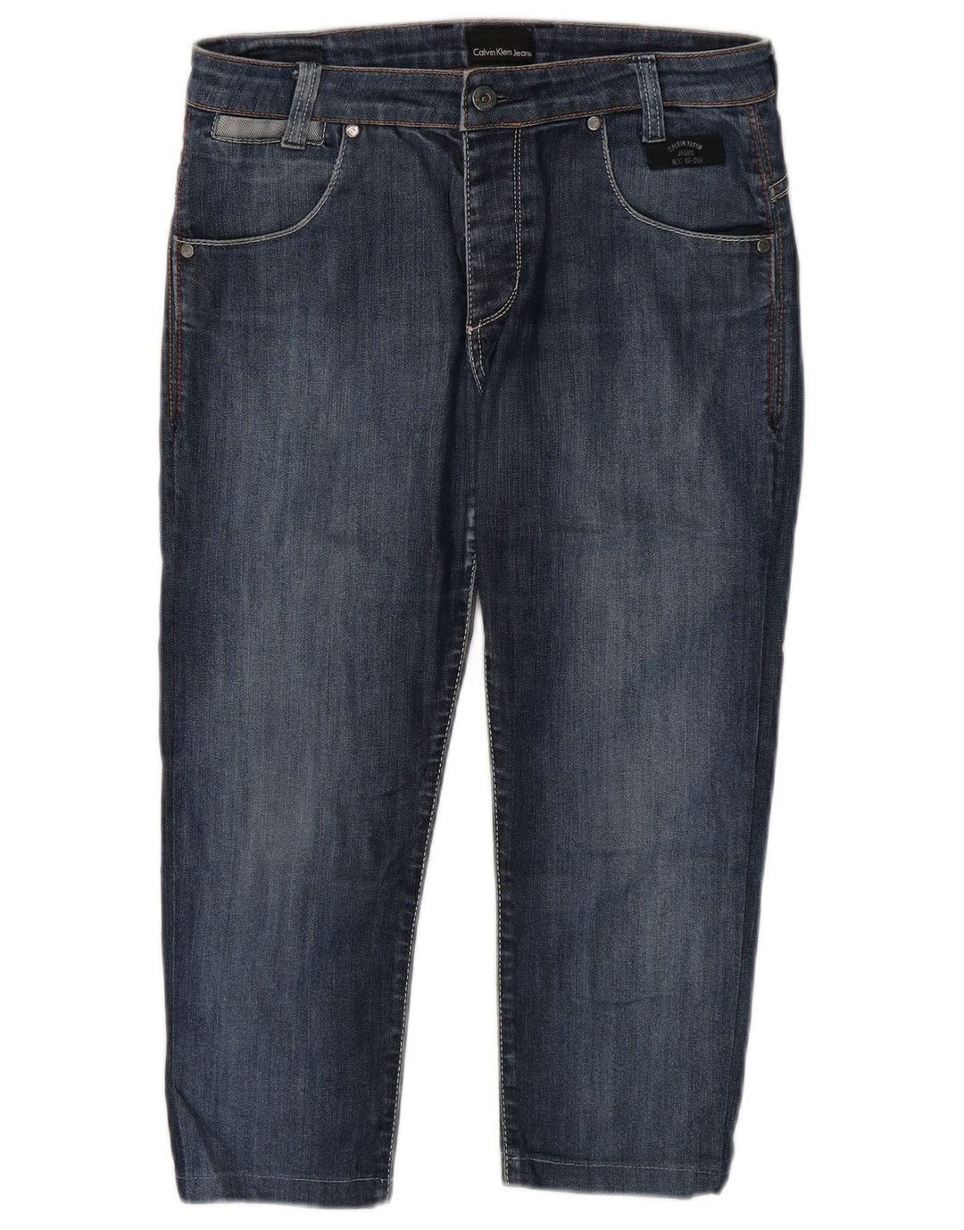 CALVIN KLEIN Womens Capri Jeans W30 L21 Blue Cotton
