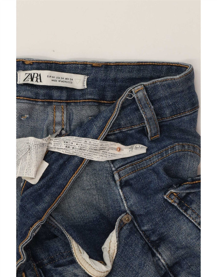 Zara Herre Denim Shorts EU 44 Large W34 Blue Cotton