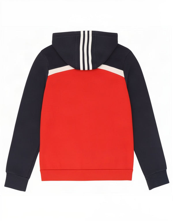 Adidas hættetrøje med lynlås til drenge 11-12 år Rød Colourblock Bomuld