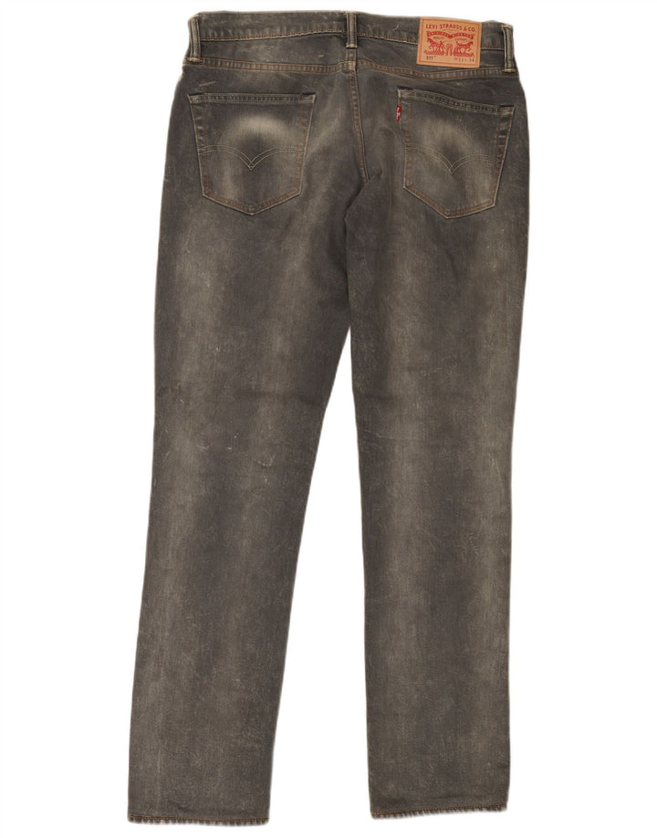 Levi's Herre 511 Slim Jeans W33 L34 Grå Bomuld