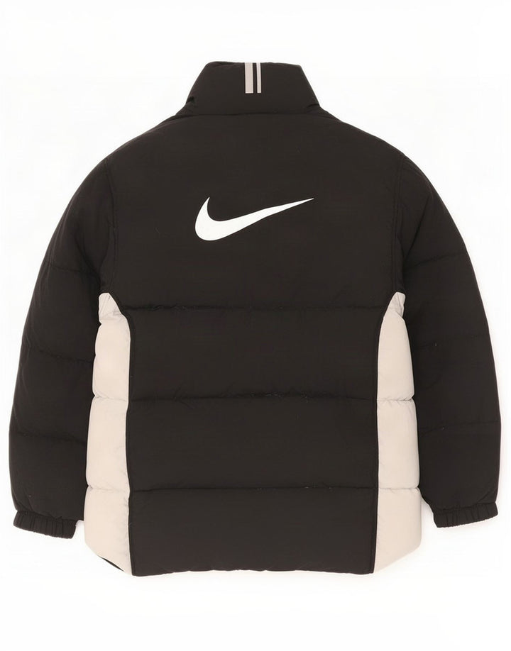 Nike Herre grafisk polstret jakke UK 36/38 Small Black Colourblock Nylon