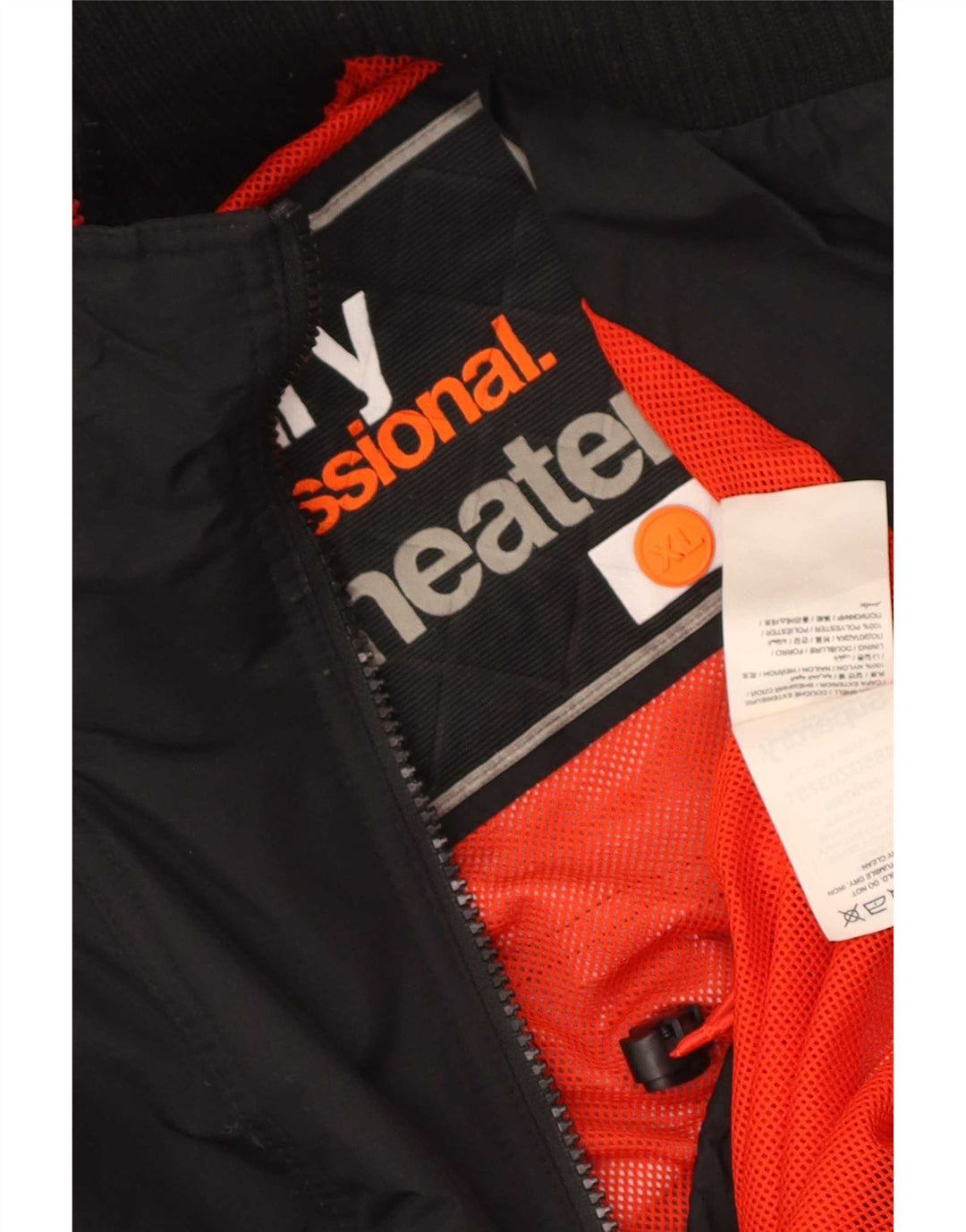 Superdry Windbreaker Jacket til kvinder UK 18 XL sort nylon