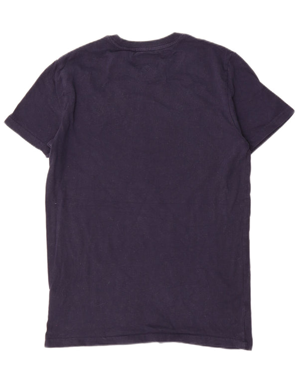 Superdry T-shirt til mænd, medium marineblå bomuld