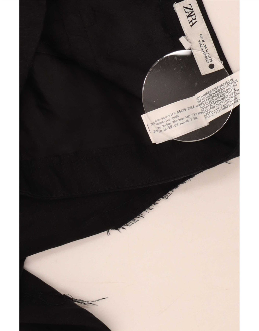 Zara Bermudashorts til kvinder Medium W28 Sort Lyocell