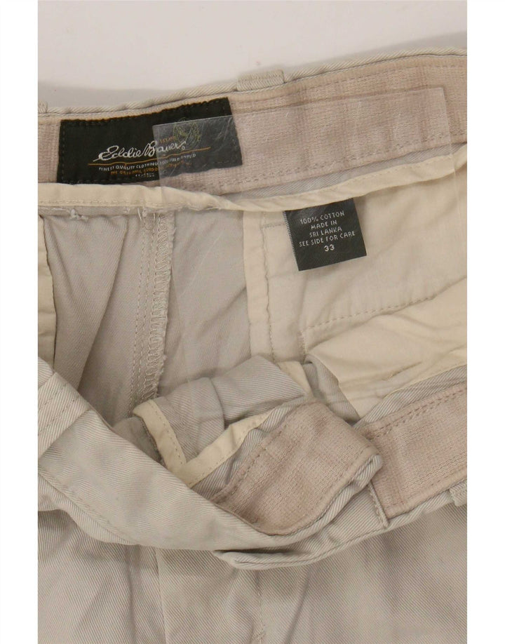 Eddie Bauer Chino-shorts til mænd Medium W33 Beige Bomuld