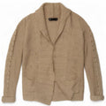 Zara Womens Open Cardigan Sweater UK 10 Small Beige Nylon