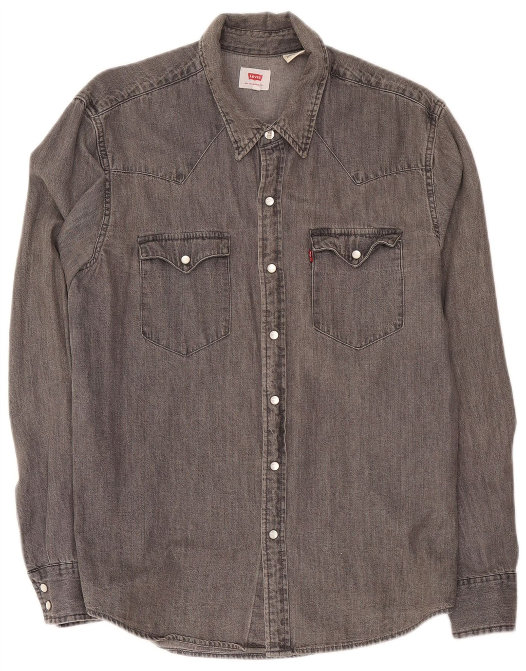 Levi's Denimskjorte til mænd mellemgrå bomuld