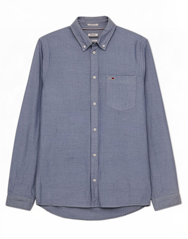 Tommy Hilfiger Herre Regular Fit skjorte Medium Blue Bomuld