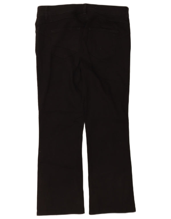 Marks & Spencer Womens Bootcut Jeans UK 16 Large W34 L26 Black Cotton