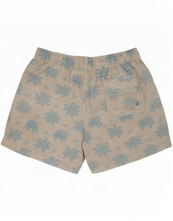 Maui Herre grafiske svømmeshorts 2XL Beige Floral Nylon