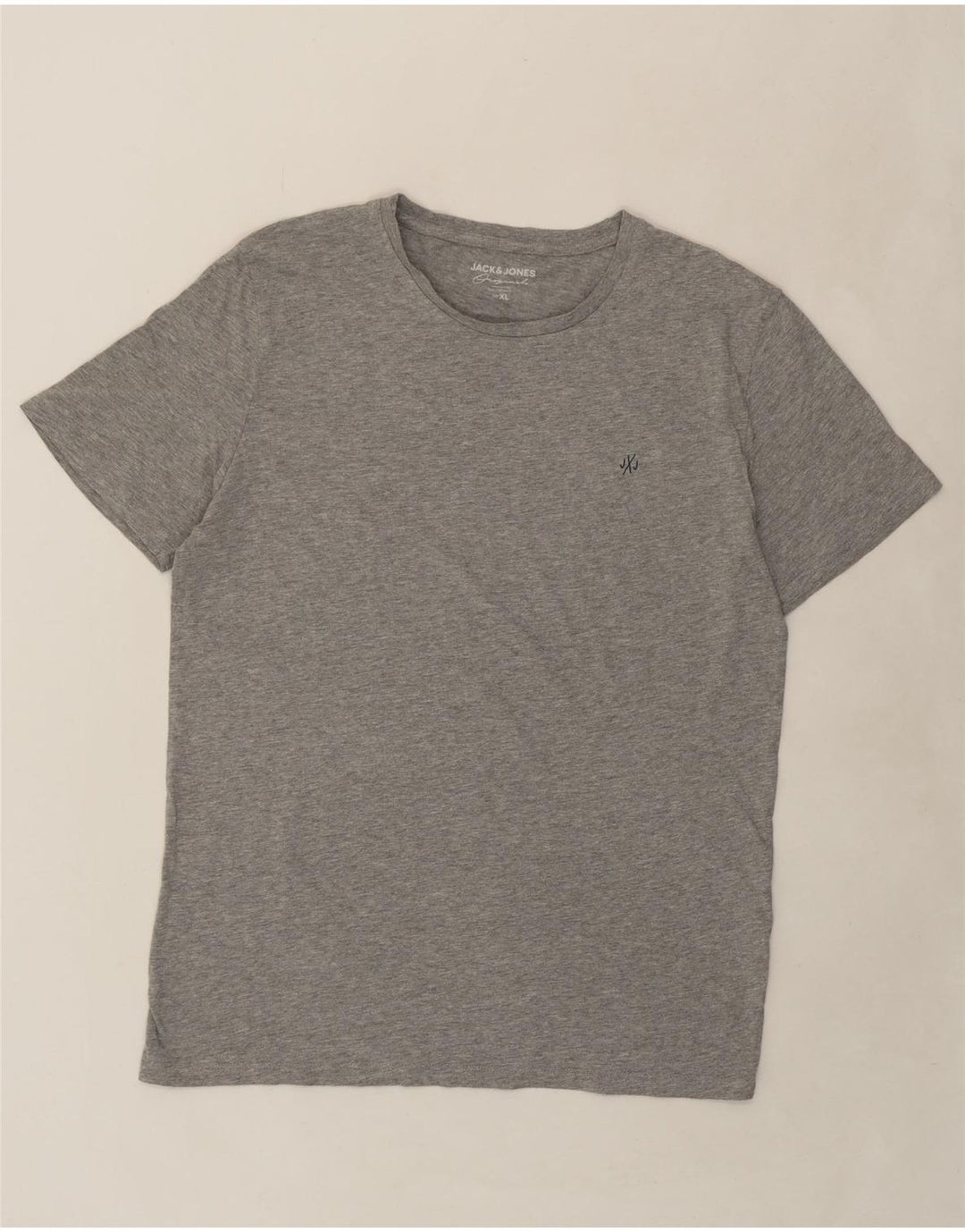 JACK & JONES Mens T-Shirt Top XL Grey Cotton Vintage Jack & Jones and Second-Hand Jack & Jones from Messina Hembry 