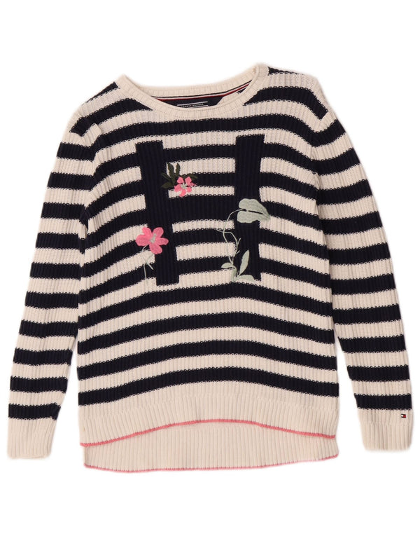 Tommy Hilfiger piger bådhals sweater 9-10 år marineblå Nautical