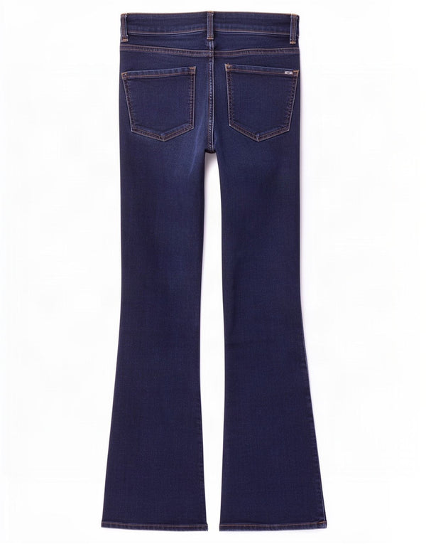 Marks & Spencer Dame The Eva Bootcut Jeans UK 8 Small W26 L31 Navy Blue