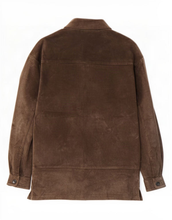 Zara Dame Ruskindsjakke UK 14 Medium Brun Læder