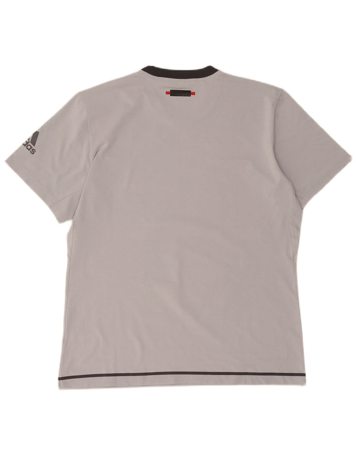 Adidas Herre grafisk T-shirt Top XL Grå Polyester