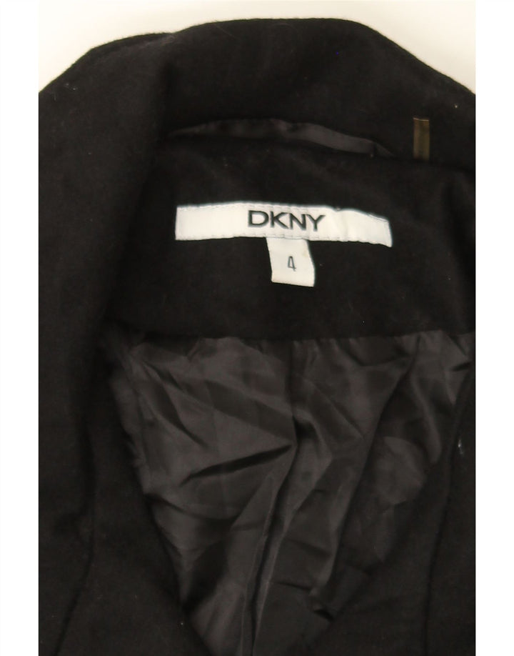 DKNY Womens Overcoat US 4 Small Black Wool Vintage Dkny and Second-Hand Dkny from Messina Hembry 