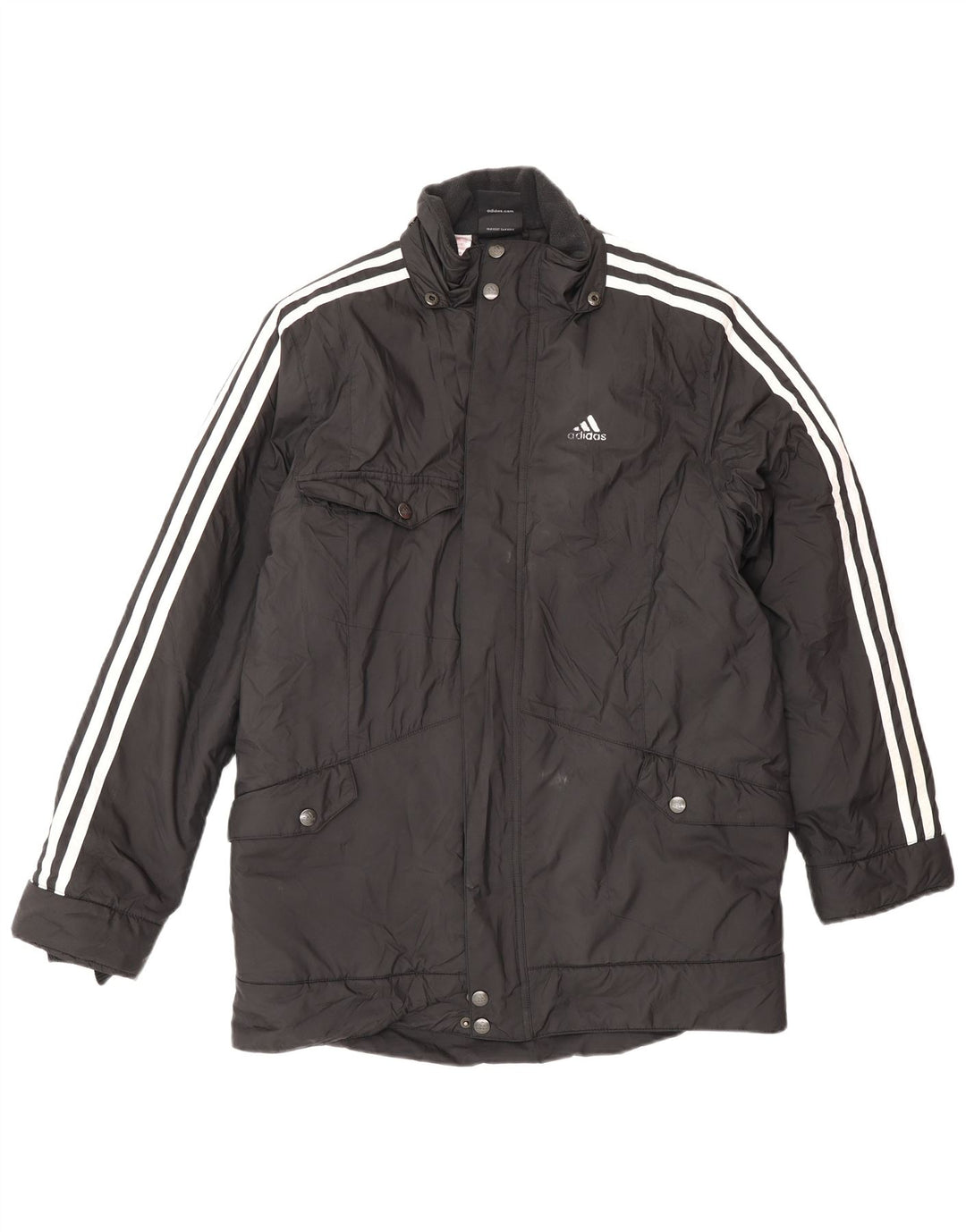 Adidas Boys Graphic Windbreaker Coat 13-14 år Sort polyamid