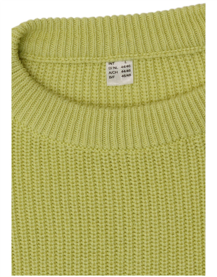 Vintage Dame Oversized Crew Neck Jumper Sweater UK 16 Large Green