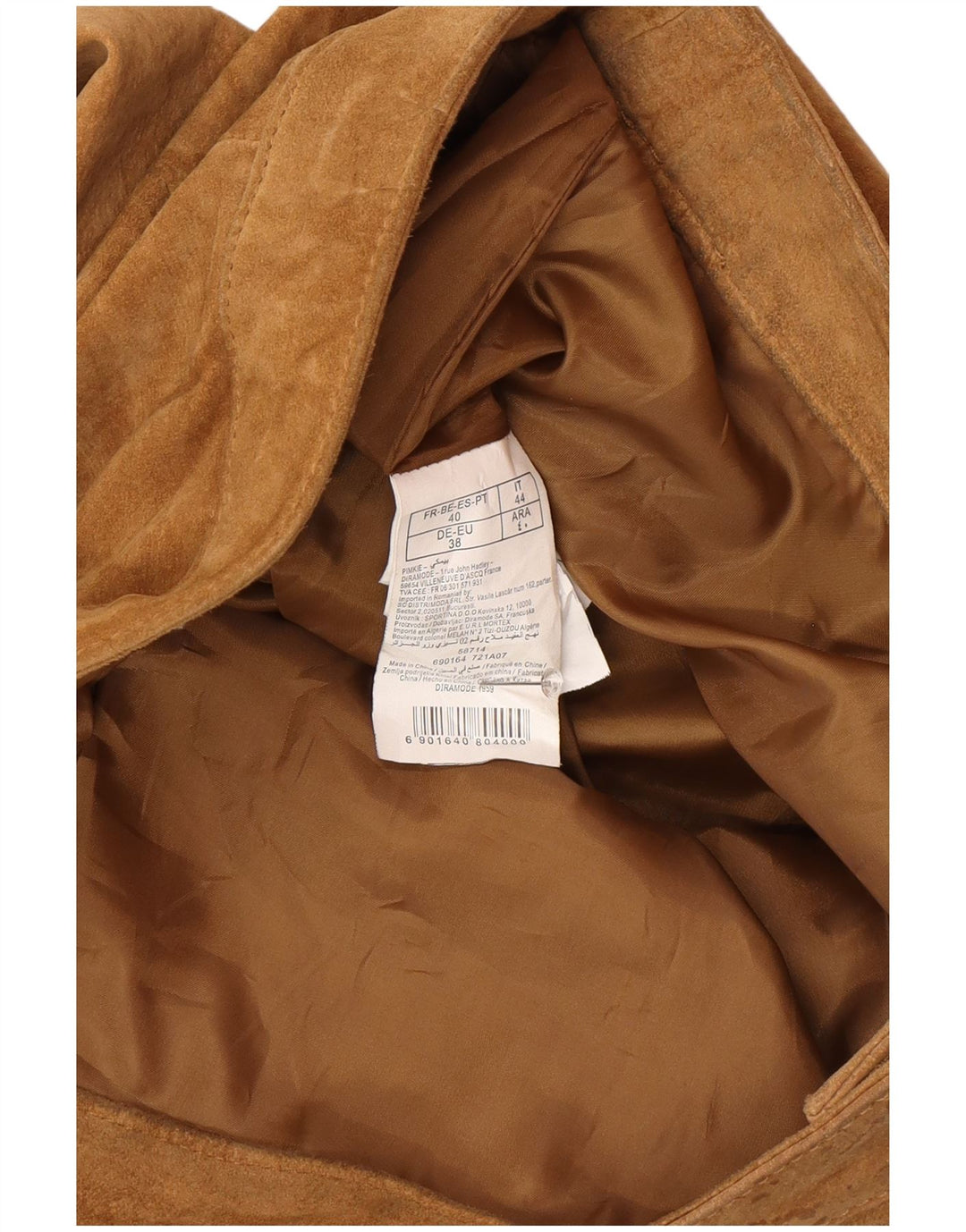 Pimkie Dame Ruskind Mini Nederdel IT 44 Medium W32 Brun Læder