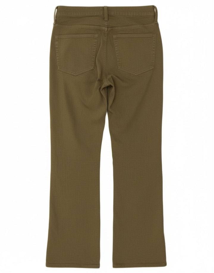 J. CREW Womens Bootcut Casual Trousers W25 L25 Khaki Cotton