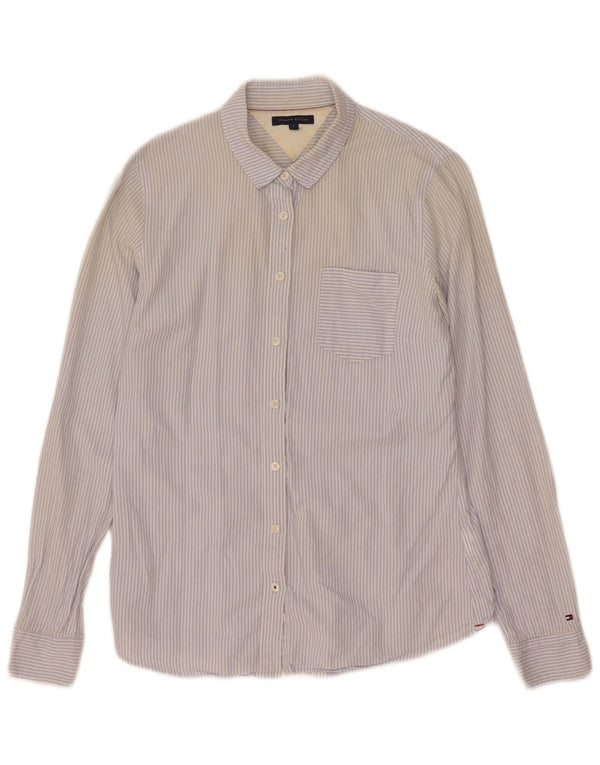 Tommy Hilfiger Dameskjorte US 6 Medium Blue Pinstripe Cotton