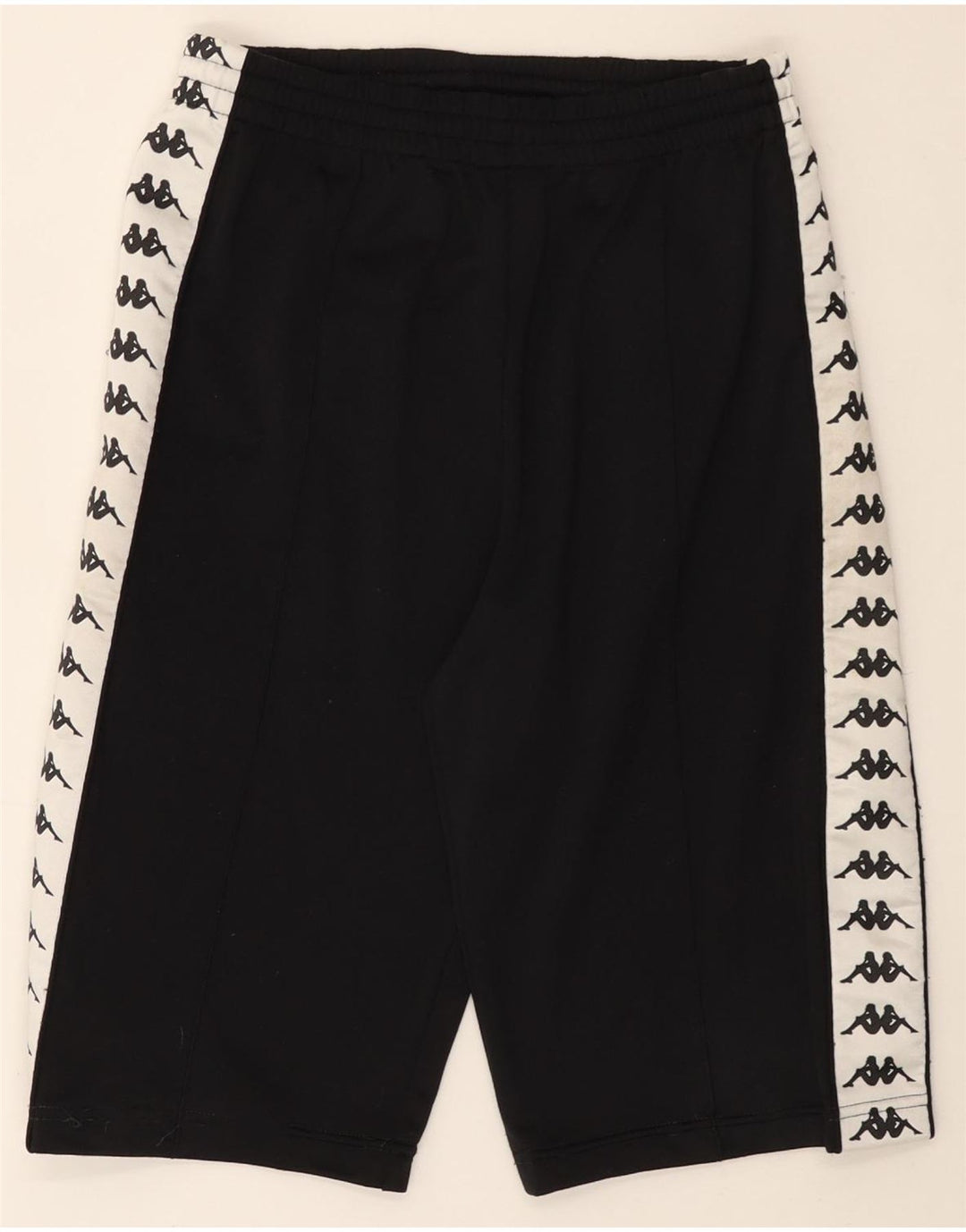 KAPPA Grafiske sportsshorts til mænd Small Black Colourblock Polyester