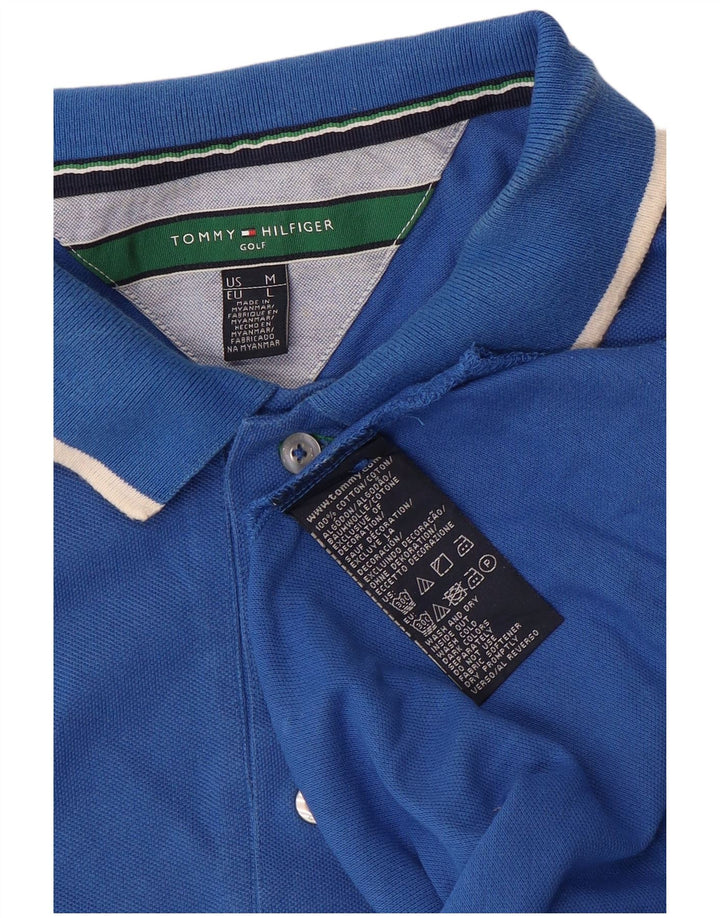 Tommy Hilfiger Herre poloshirt Medium Blue Bomuld