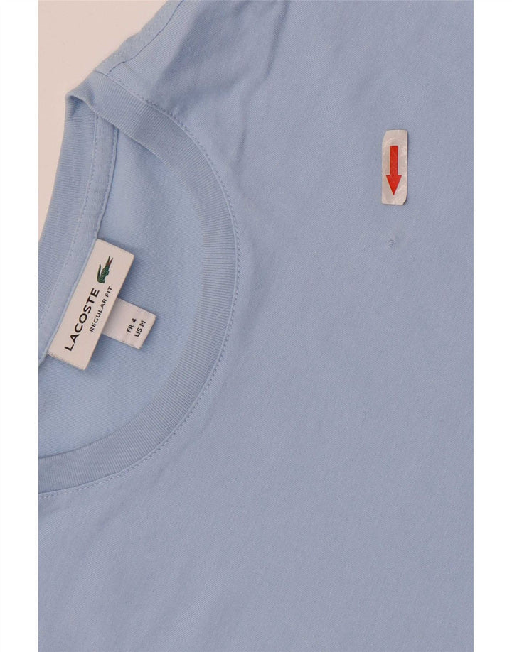 Lacoste Herre Regular Fit T-Shirt Top Størrelse 4 Medium Blå Bomuld