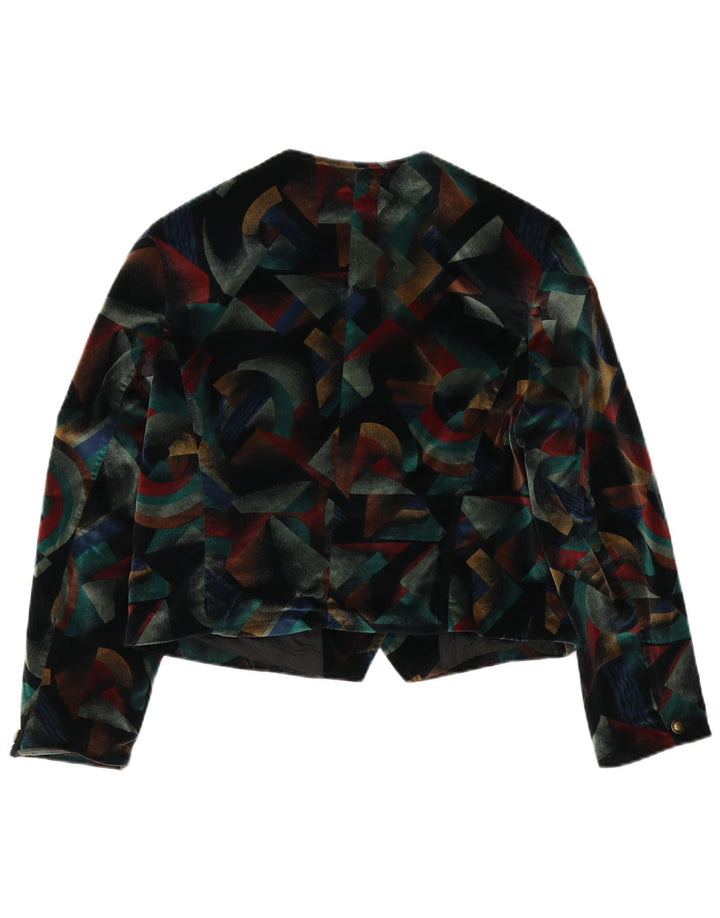 Hirsch Womens 5-knaps Bolero-jakke UK 12 Medium Flerfarvet Geometrisk
