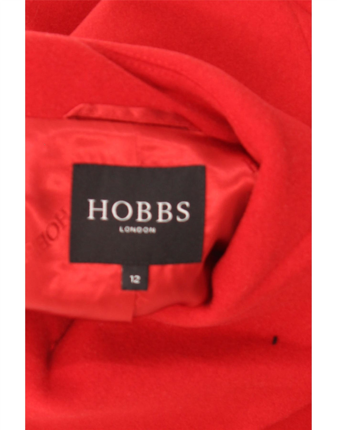 HOBBS Dame Overfrakke UK 12 Medium Rød Uld