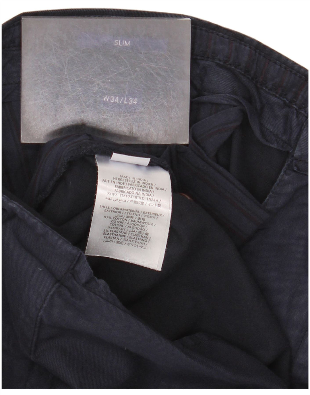 Gant Herre Slim Chino Bukser W34 L34 Marineblå Bomuld