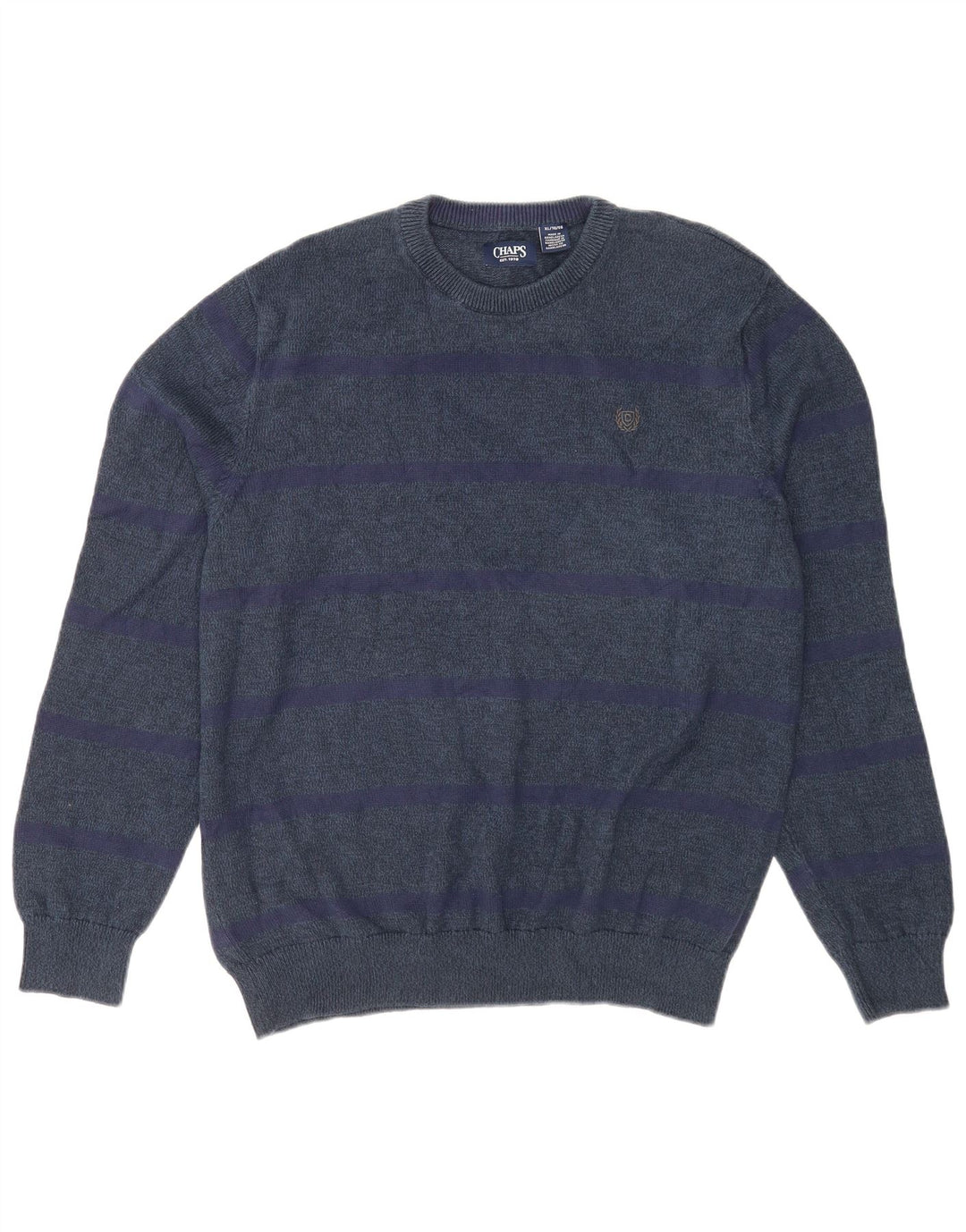 Chaps Herre Crew Neck Jumper Sweater XL Navy Blue Bomuld
